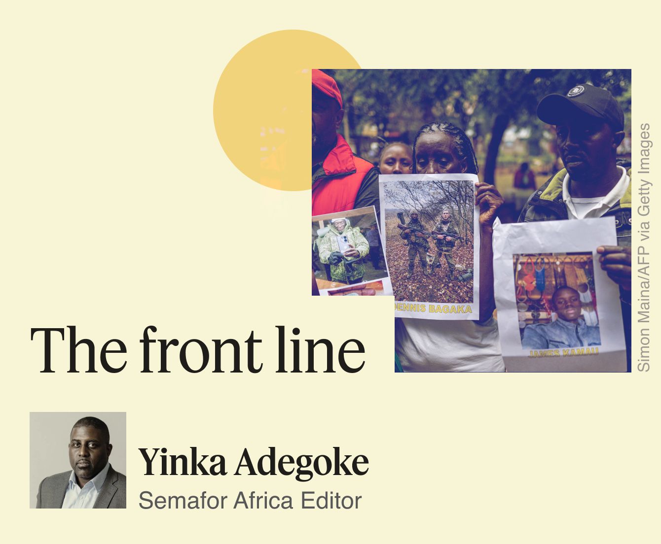 The front line, Yinka Adegoke.
