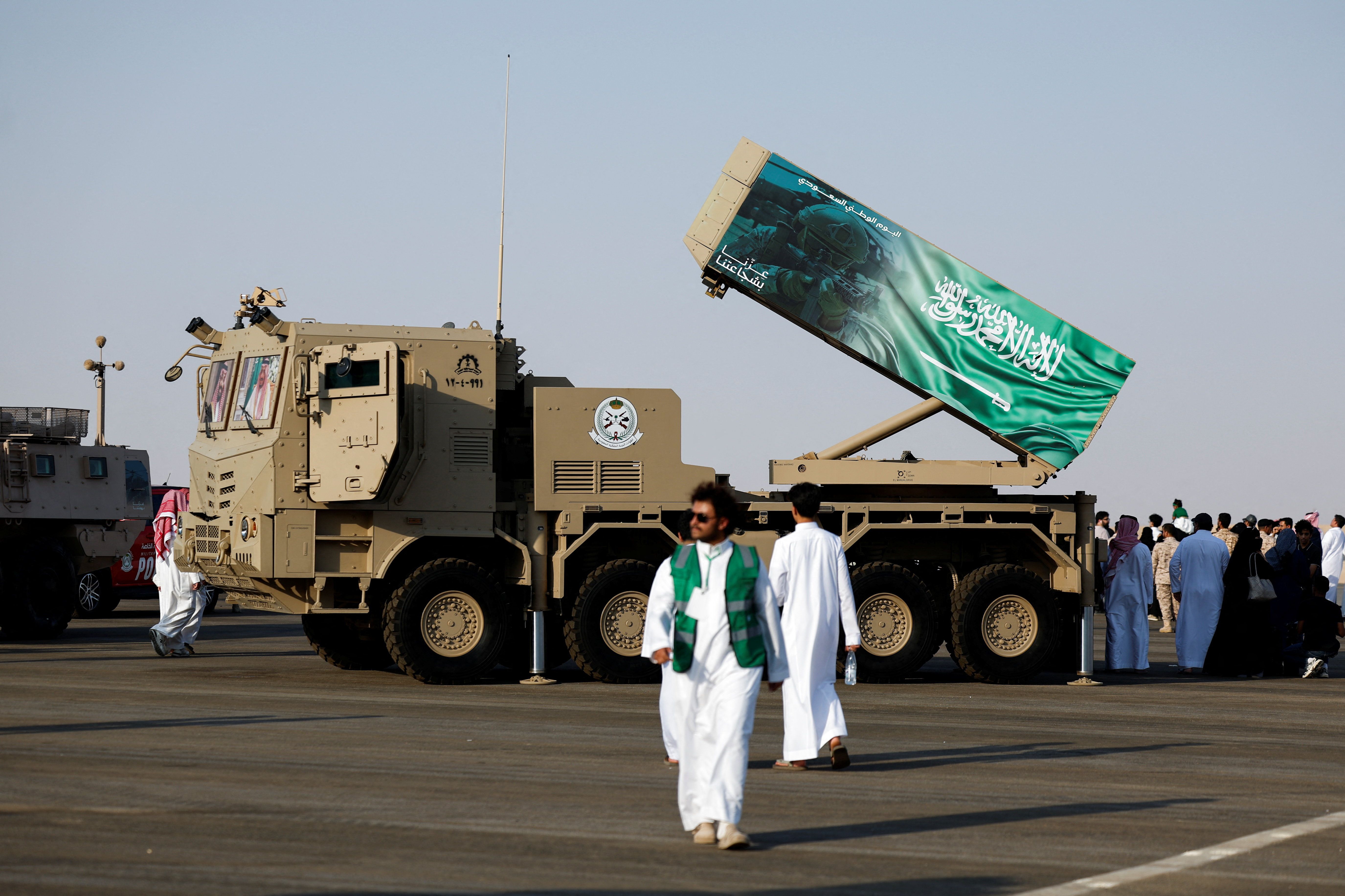 A Saudi military vehicle