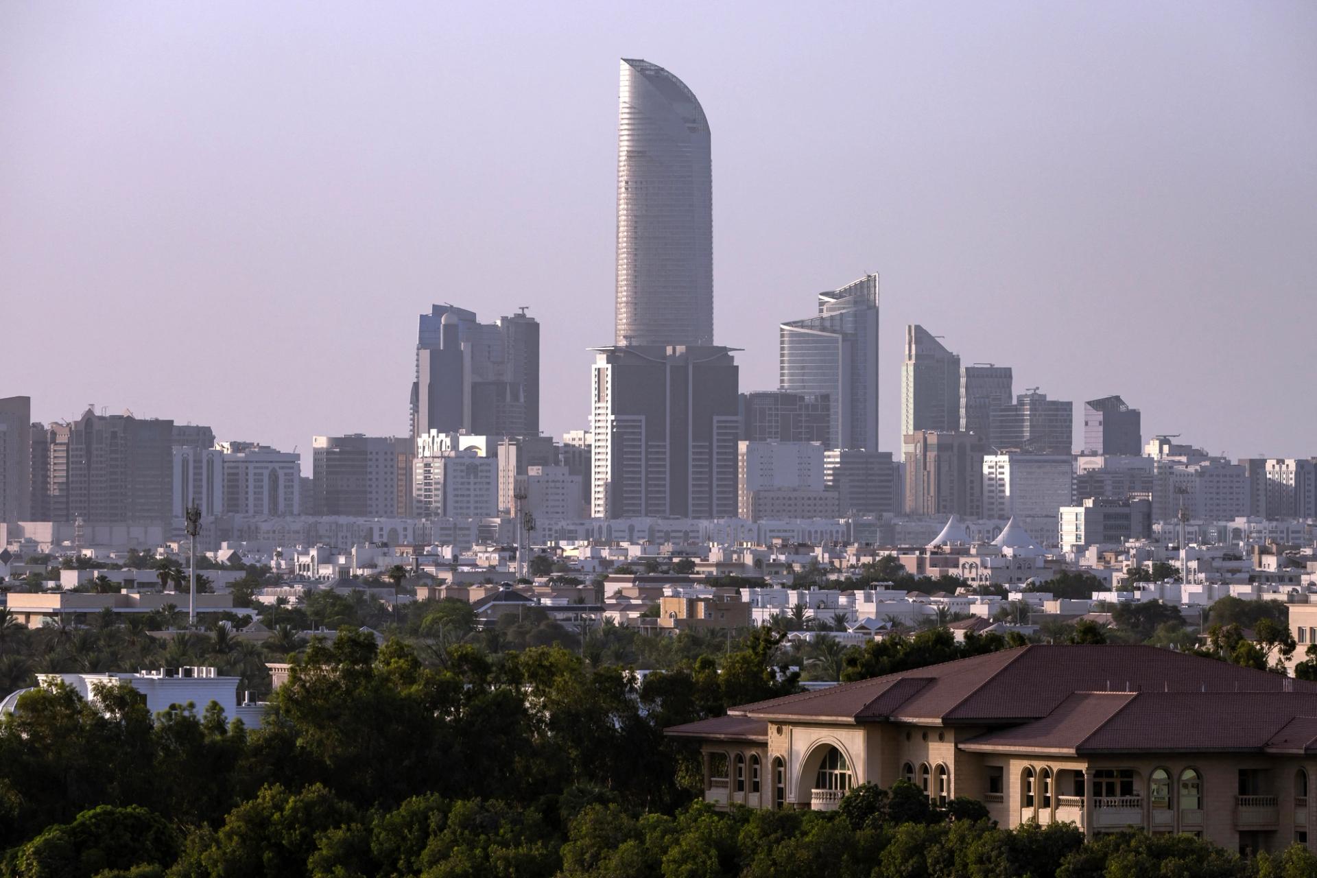 Abu Dhabi skyline. 