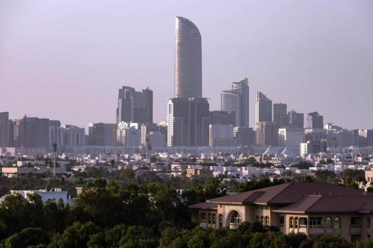 Abu Dhabi skyline.