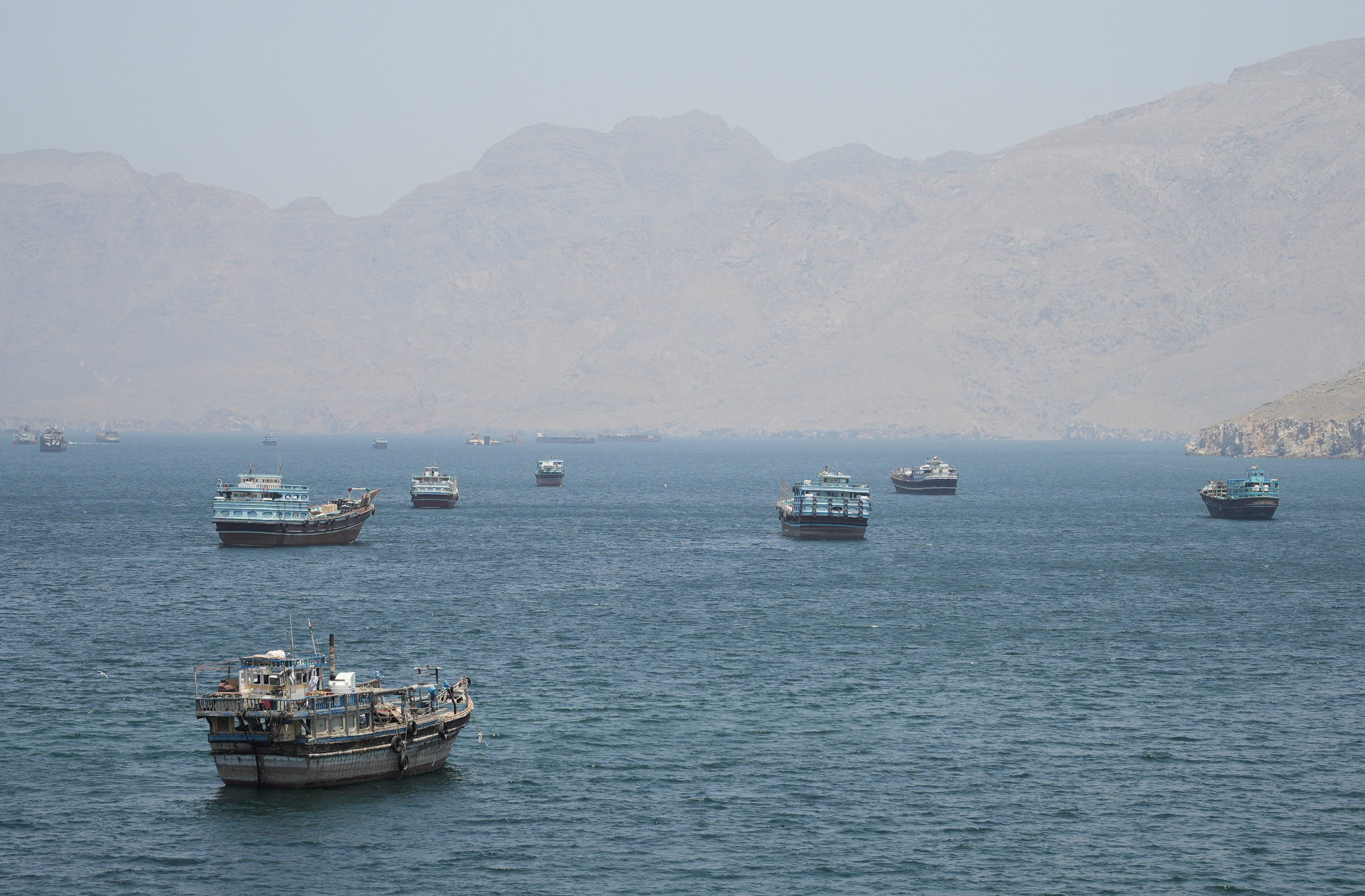 Vessels in the Strait of Hormuz