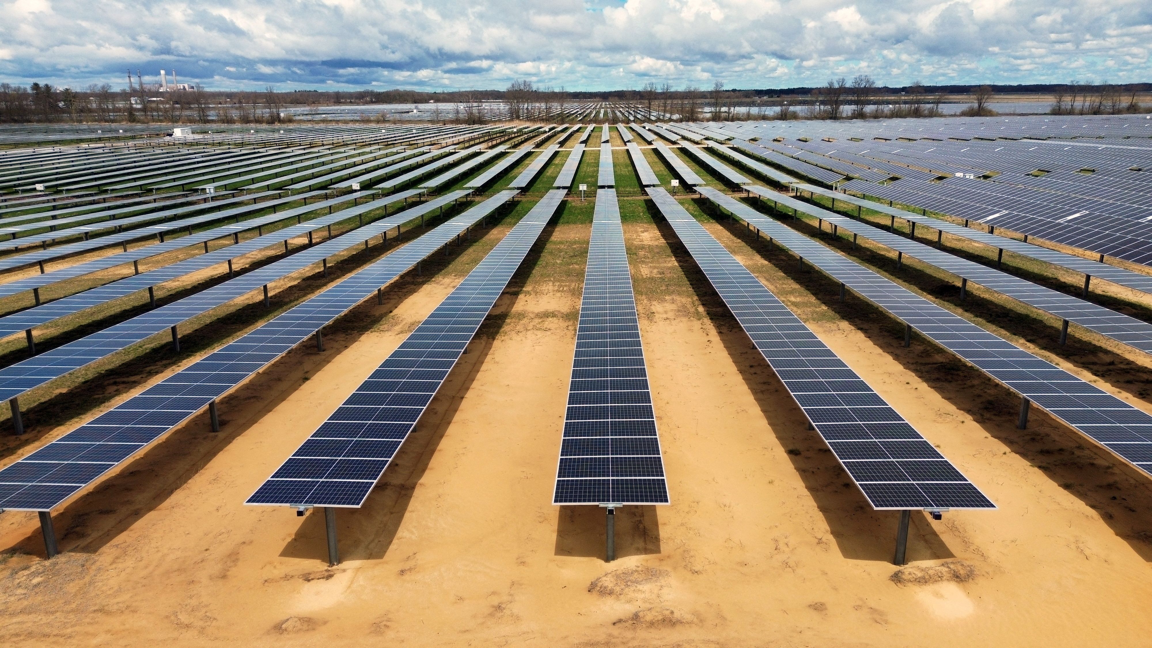 A solar array in Indiana. 