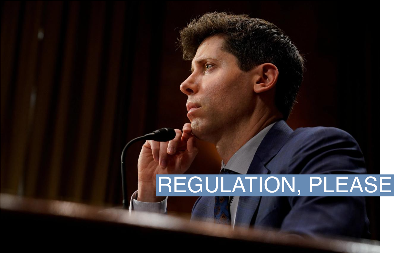 OpenAI CEO Sam Altman testifies before a Senate Judiciary Privacy, Technology & the Law Subcommittee hearing titled ‘Oversight of A.I.: Rules for Artificial Intelligence’ on Capitol Hill in Washington, U.S., May 16, 2023. REUTERS/Elizabeth Frantz