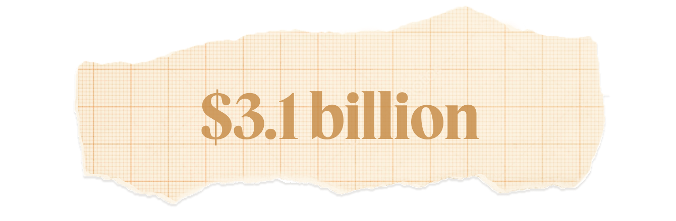 $3.1 billion.