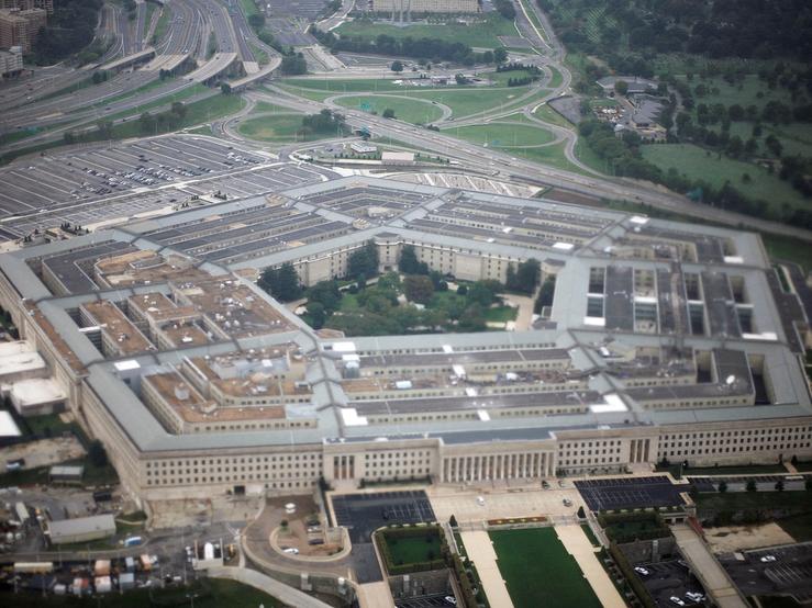 Aerial view of the United States military headquarters, the Pentagon.