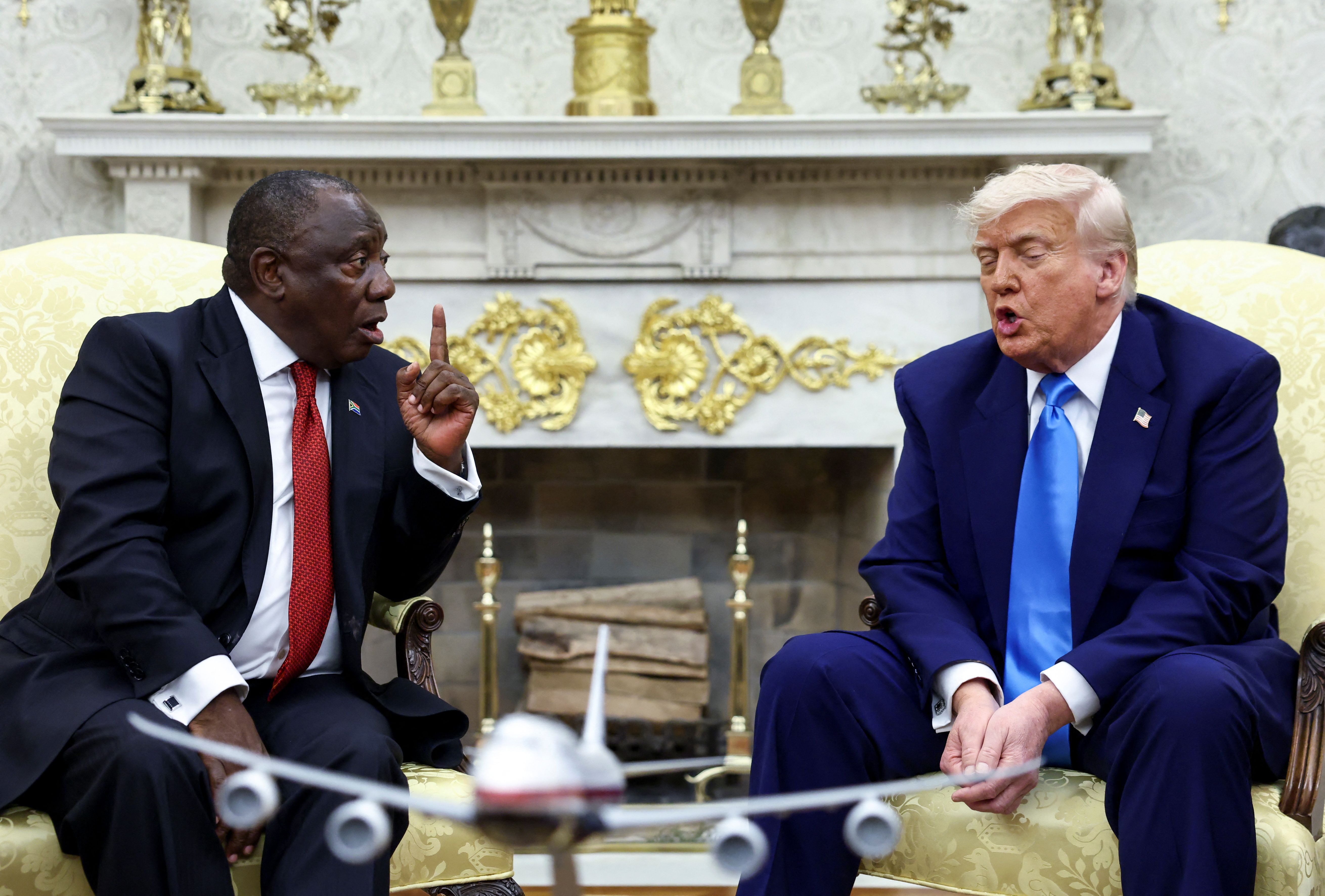 South Africa’s President Cyril Ramaphosa and President Donald Trump