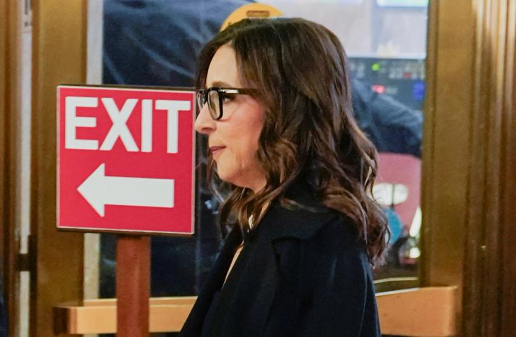 X Corp’s CEO Linda Yaccarino attending a Senate Judiciary Committee hearing.