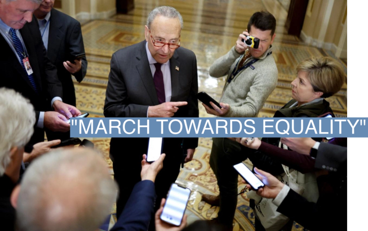 U.S. Senate Majority Leader Chuck Schumer (D-NY) speaks to reporters in Washington, U.S. November 29, 2022.