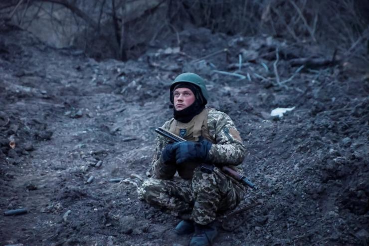 A Ukrainian serviceman from air defence unit of the 93rd Mechanized Brigade monitors a sky at a frontline, amid Russia’s attack on Ukraine, near the town of Bakhmut, Ukraine March 6, 2024. Radio Free Europe/Radio Liberty/Serhii Nuzhnenko via REUTERS