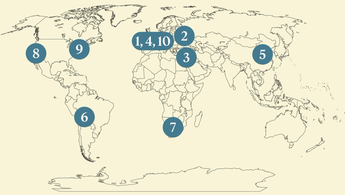 Map of the world.