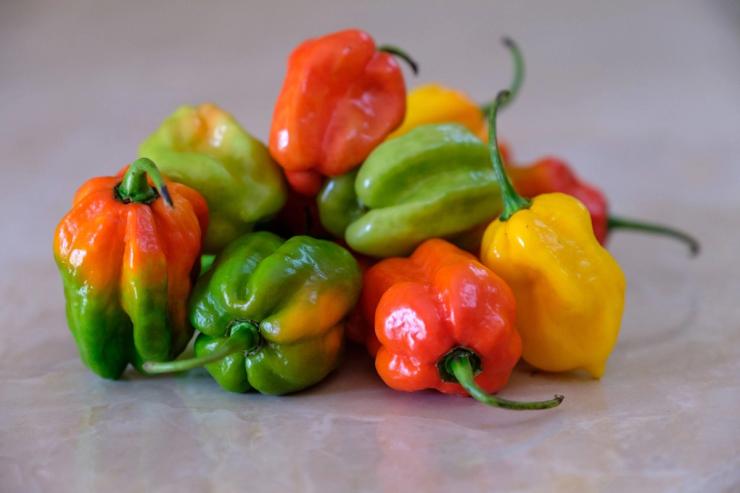 Scotch bonnet peppers.