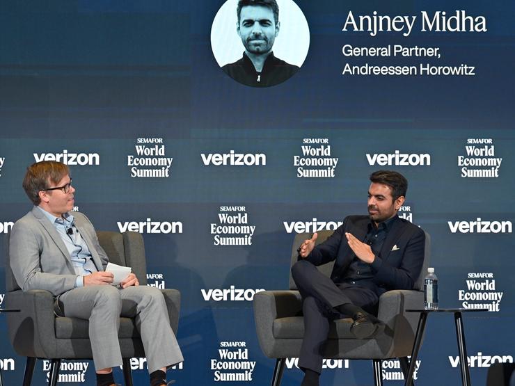 Semafor’s Reed Albergotti and Andreessen Horowitz General Partner Anjney Midha.