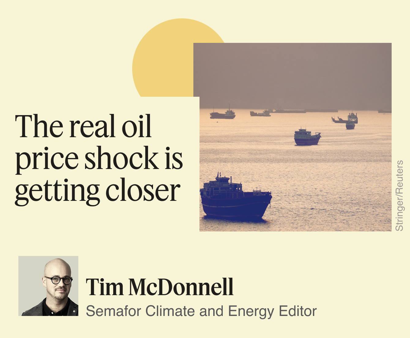 A graphic saying “A note from Tim McDonnell”