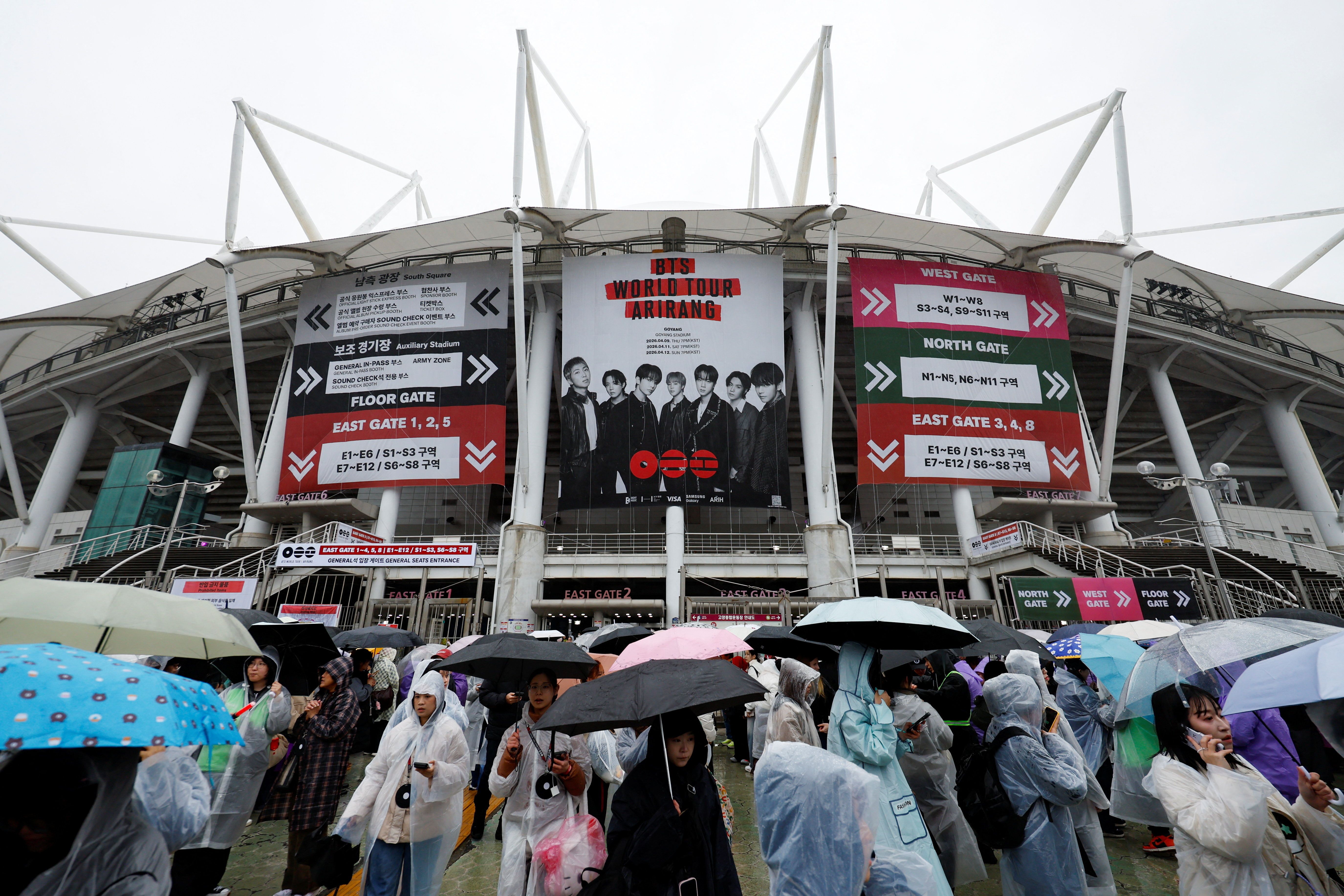 A BTS concert in South Korea. 