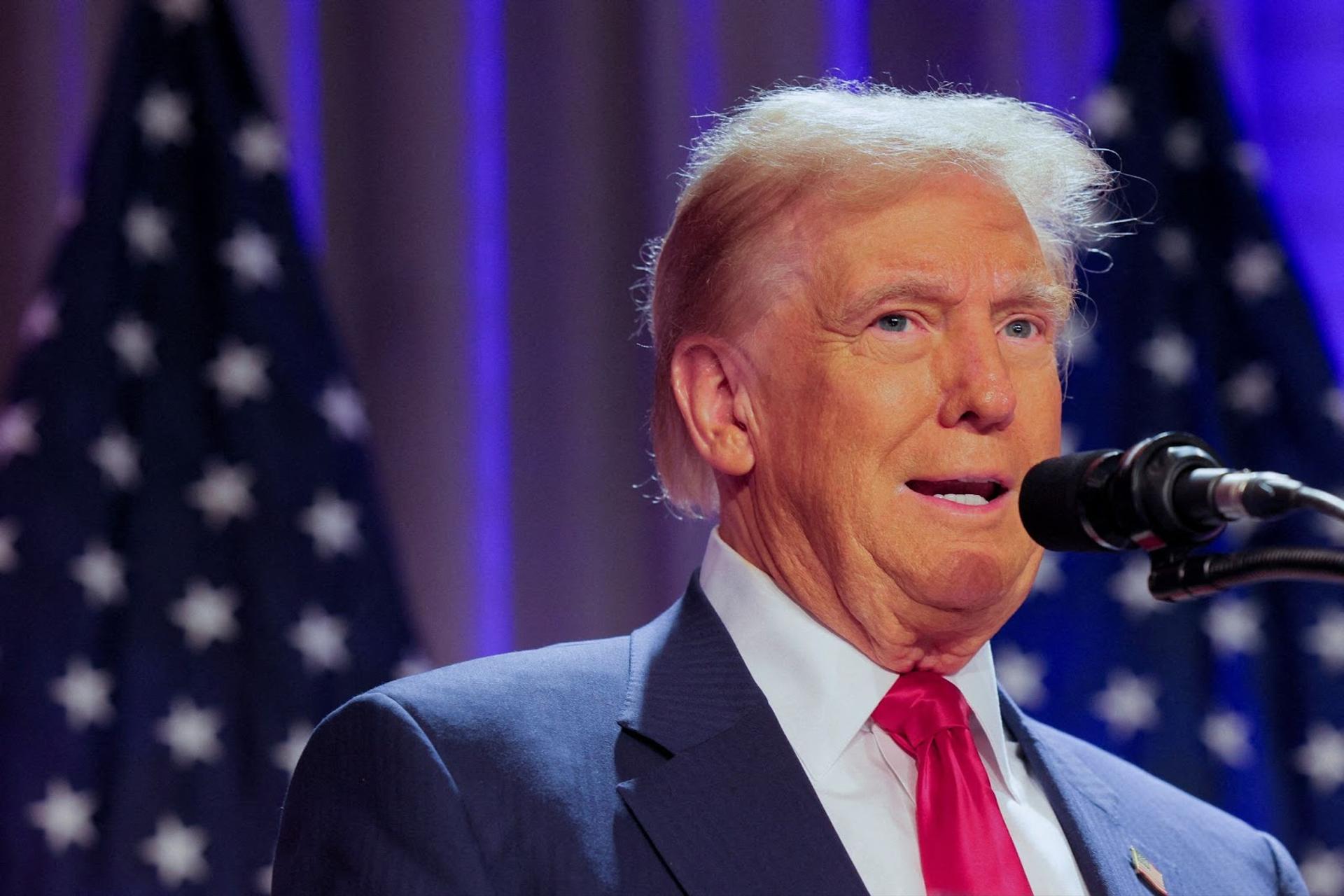 Donald Trump at a meeting of House Republicans on Capitol Hill