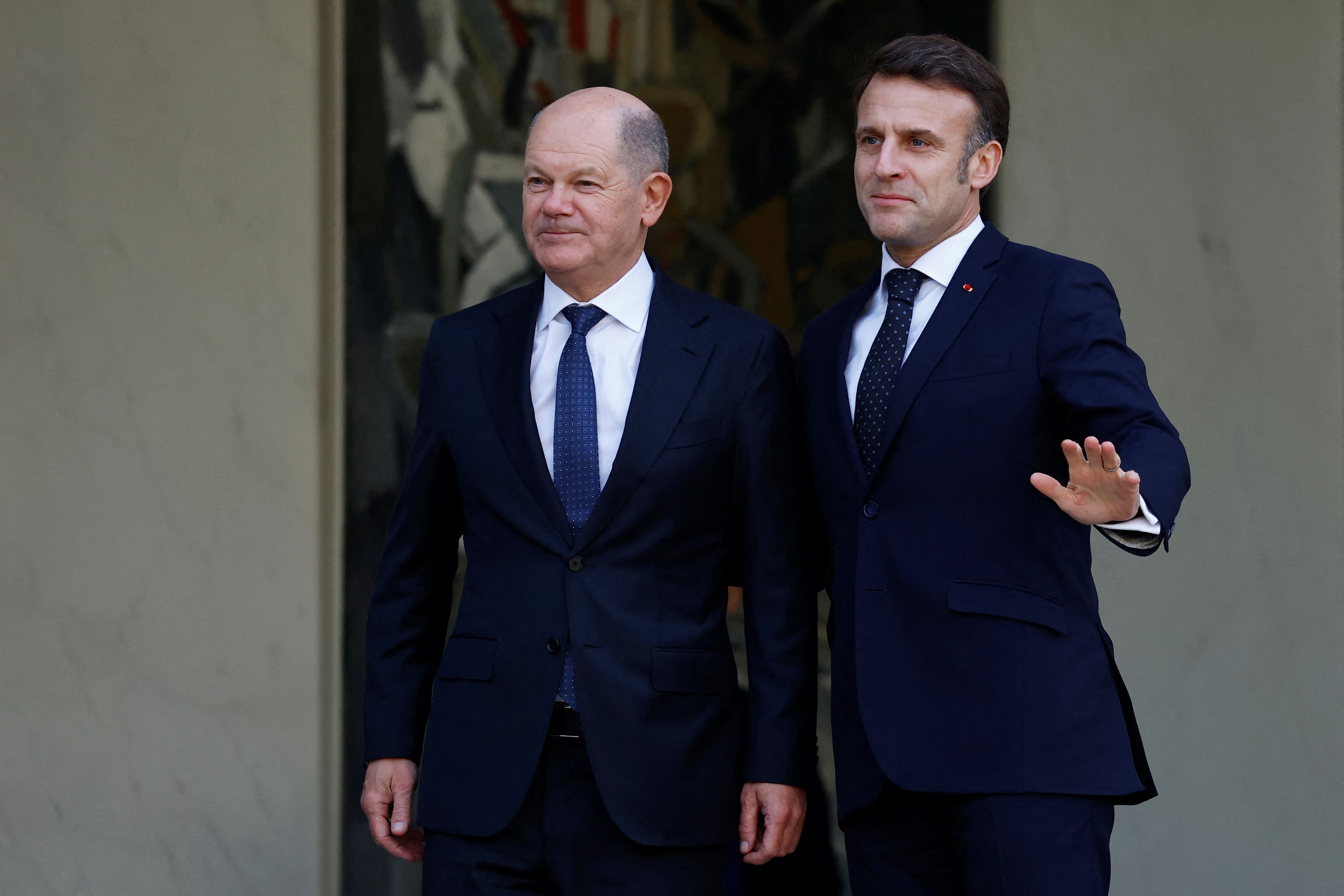 法国总统埃马纽埃尔·马克龙和德国总理奥拉夫·肖尔茨。