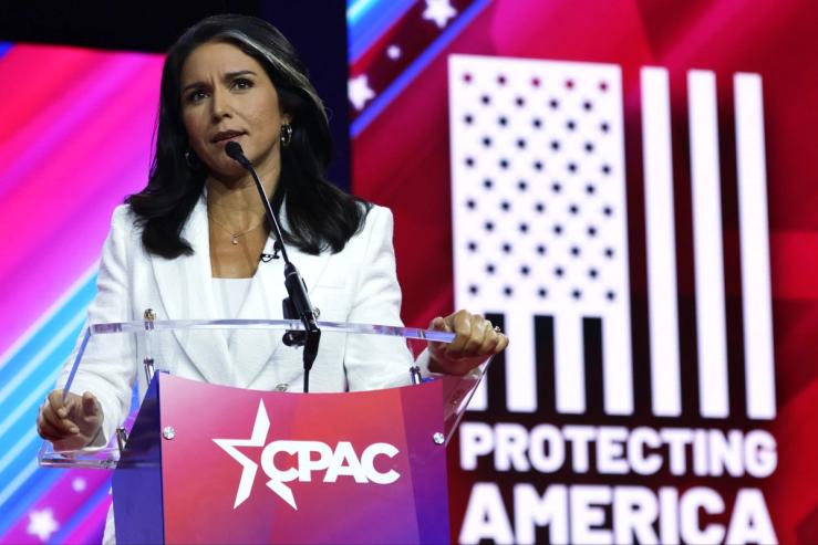 Former Rep. Tulsi Gabbard speaks during the annual Conservative Political Action Conference on March 4, 2023.
