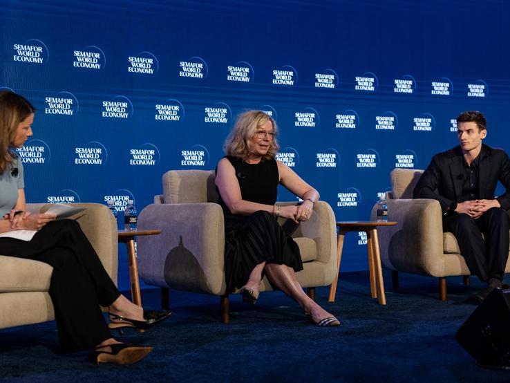 GoodRx CEO Wendy Barnes and Ro CEO Zach Reitano at Semafor World Economy 2026.
