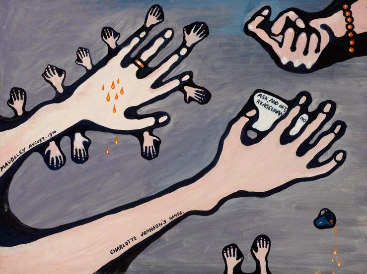 Charlotte Johnson-Wahl’s “Ask and Get No Reassurance.”