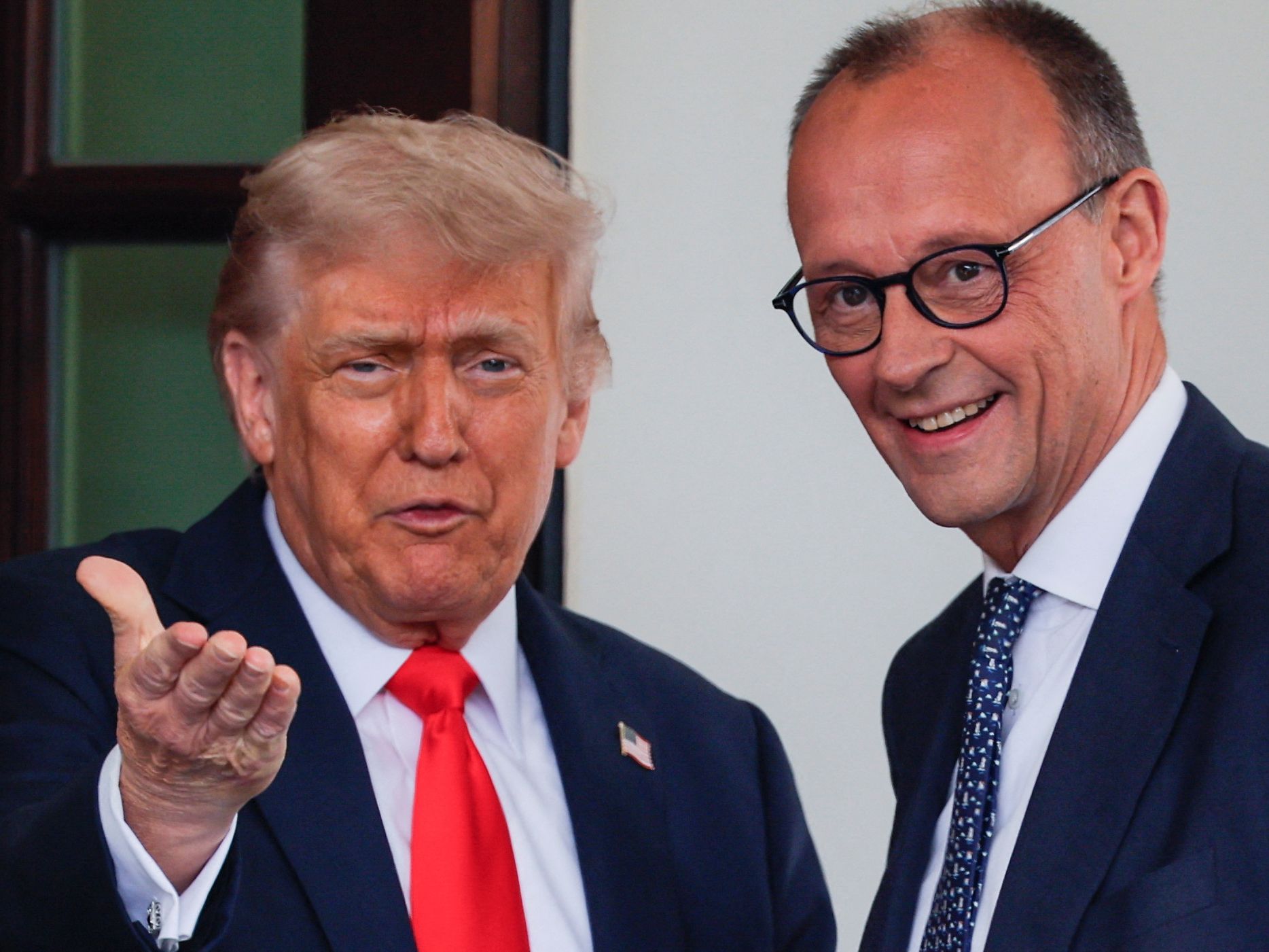 Donald Trump and Friedrich Merz
