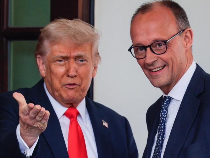 Donald Trump and Friedrich Merz