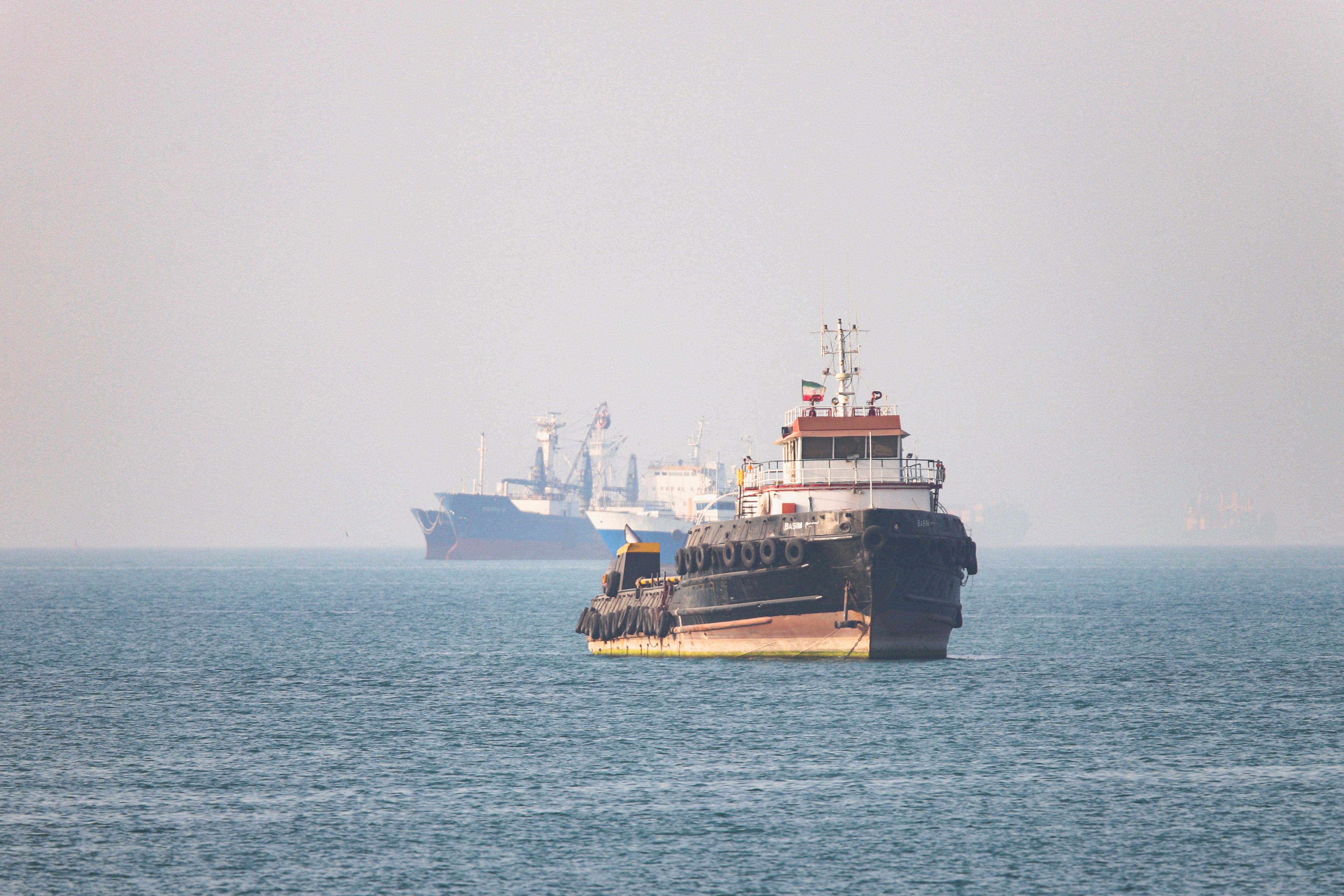 Vessels in the Strait of Hormuz