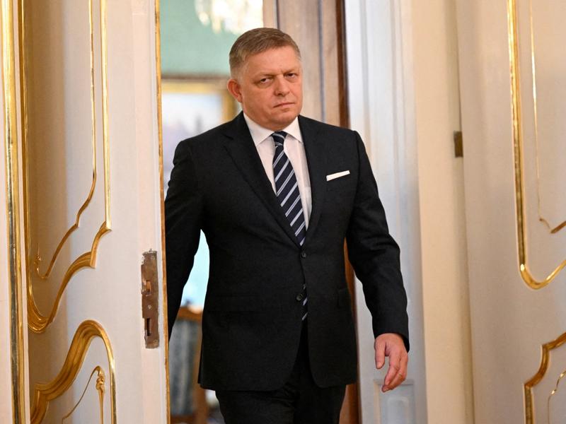 Robert Fico at the Presidential Palace in Bratislava, Slovakia, October 25, 2023. REUTERS/Radovan Stoklasa/File Photo