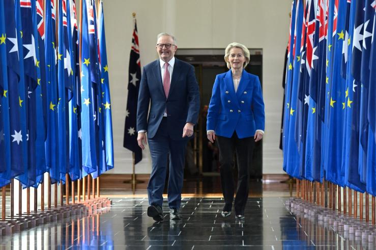 Australian Prime Minister Anthony Albanese and President of the European Commission Ursula von der Leyen.