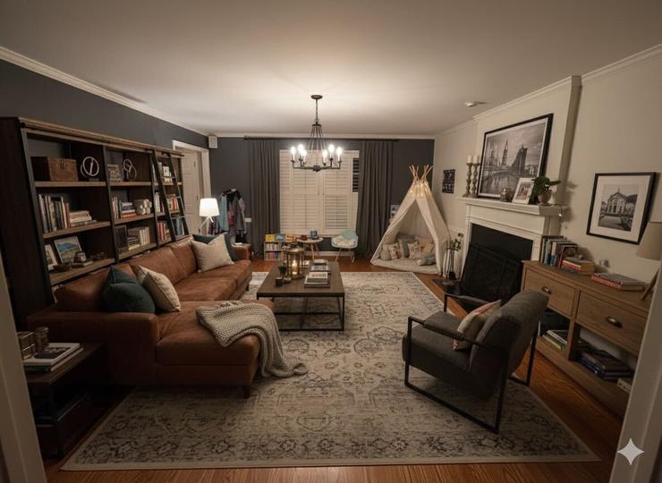 An AI-generated furnished room.