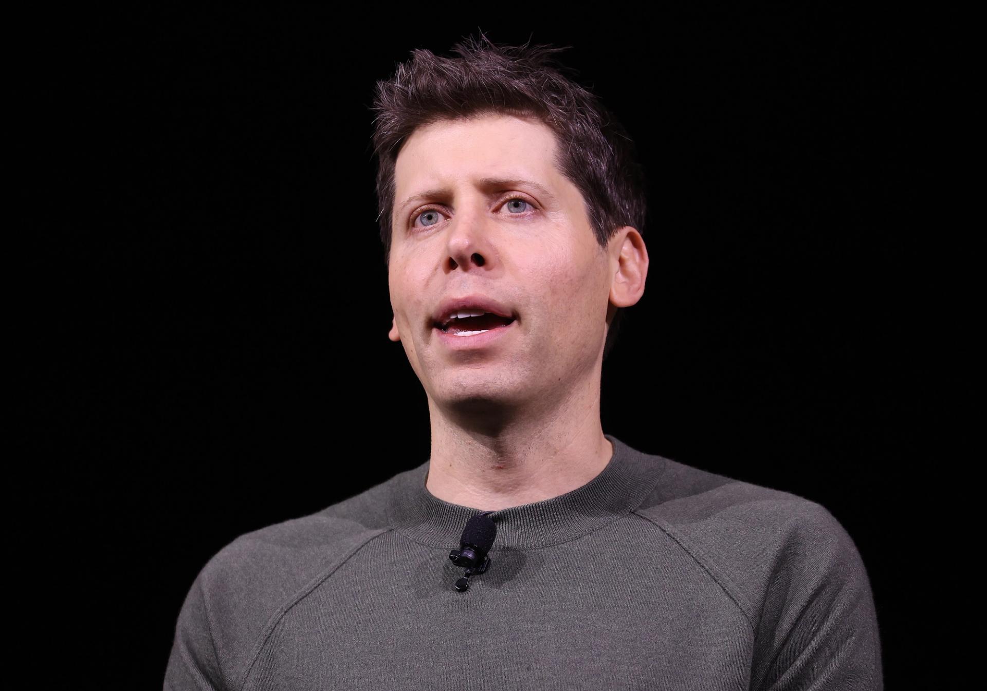SAN FRANCISCO, CALIFORNIA - NOVEMBER 06: OpenAI CEO Sam Altman speaks during the OpenAI DevDay event on November 06, 2023 in San Francisco, California. Altman delivered the keynote address at the first-ever Open AI DevDay conference.