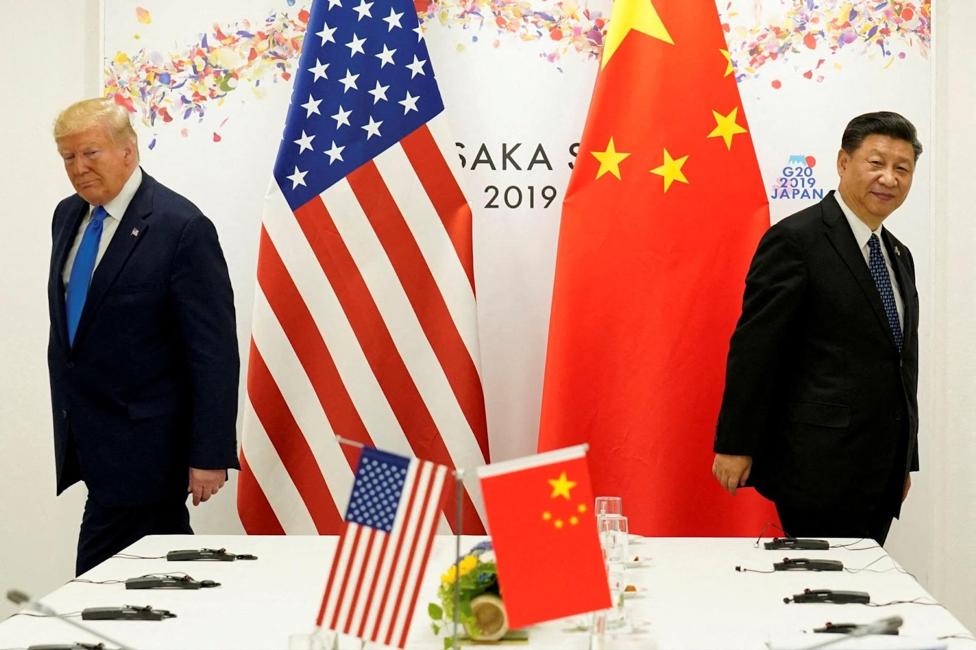 US President-elect Donald Trump and Chinese leader Xi Jinping in 2019. 