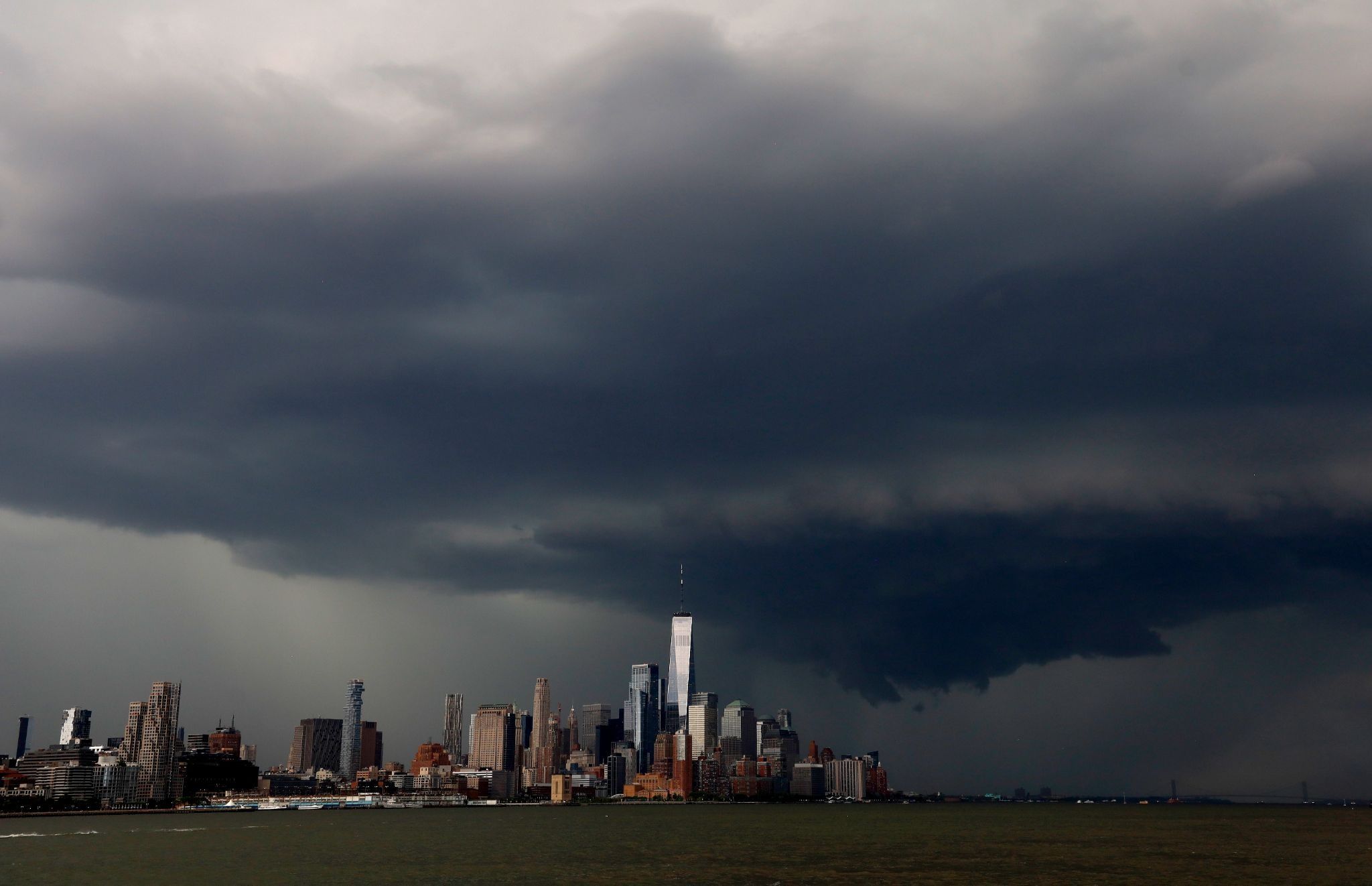 A thunderstorm in New York. 