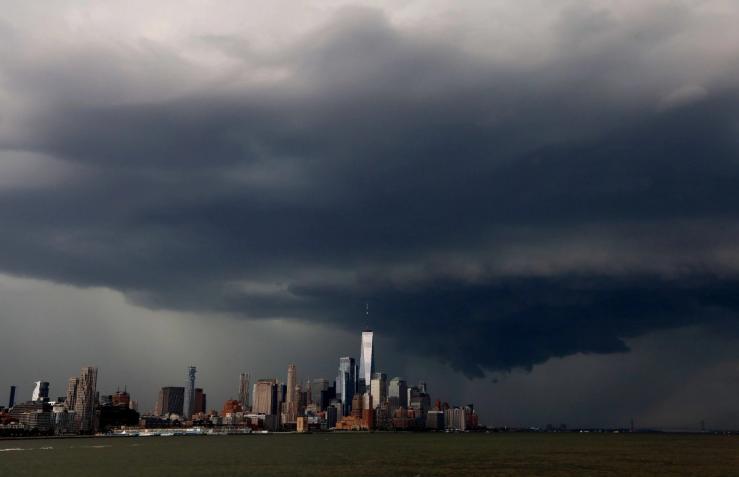 A thunderstorm in New York.
