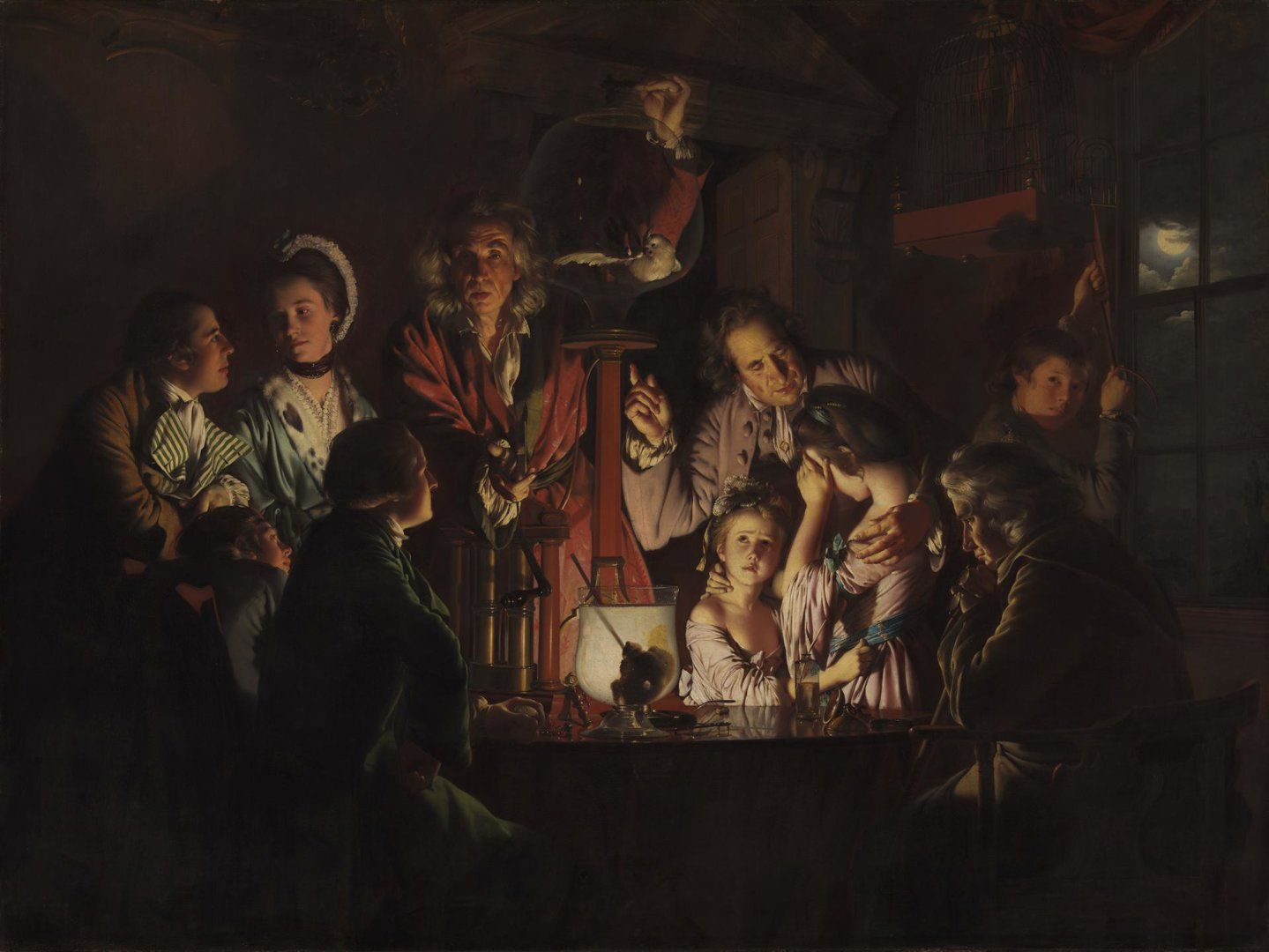 Joseph Wright, “An Experiment on a Bird in the Air Pump,” 1768.