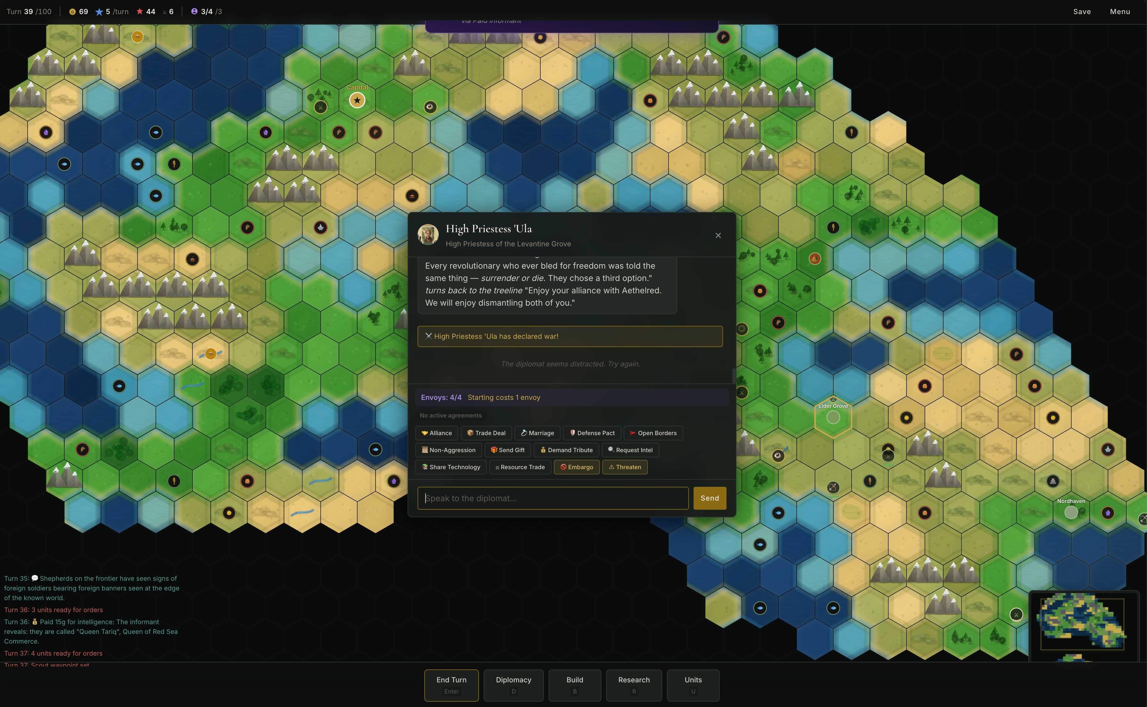 A screenshot from the vibe-coded version of Civilized.