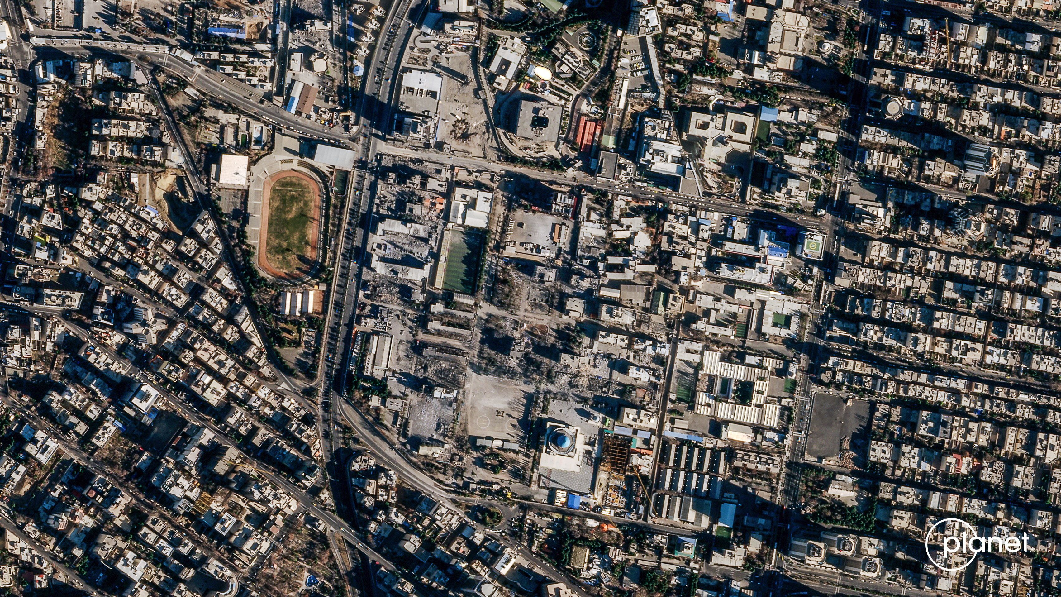 An aerial view of Tehran.
