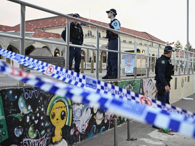 Police tape near Bondi Beach