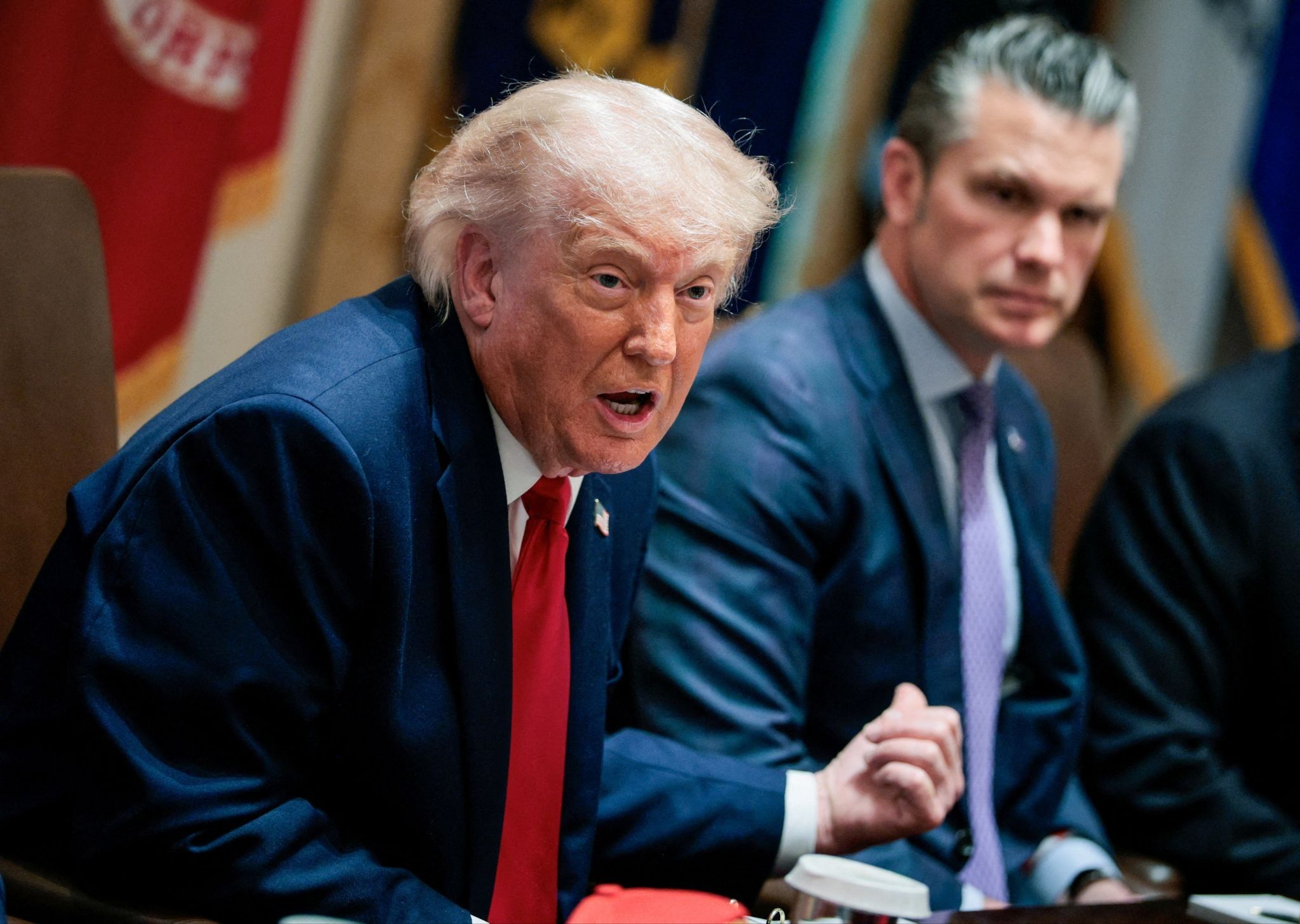 US President Donald Trump and Defense Secretary Pete Hegseth