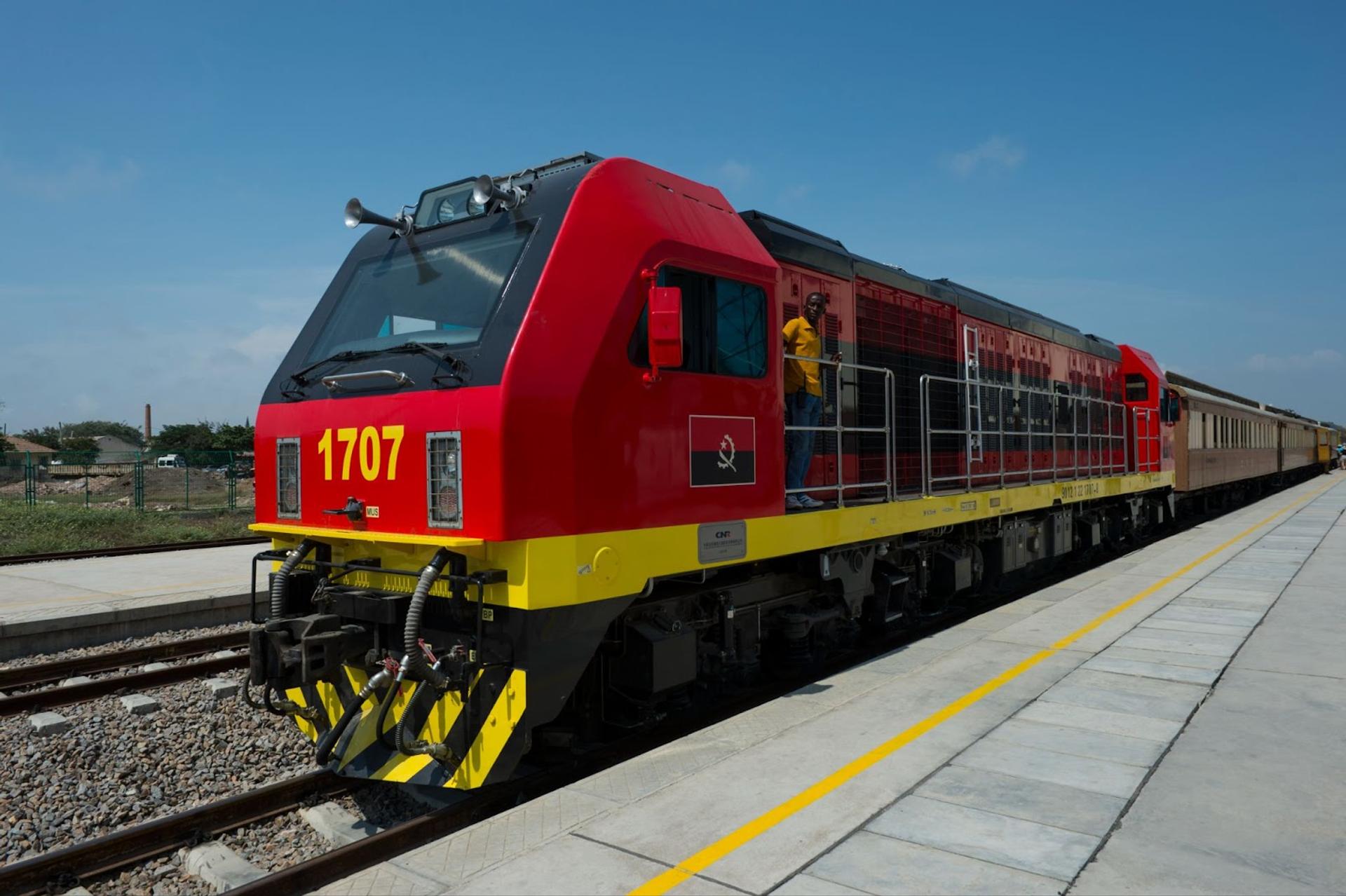 Train service between Lobito and Benguela in Angola.