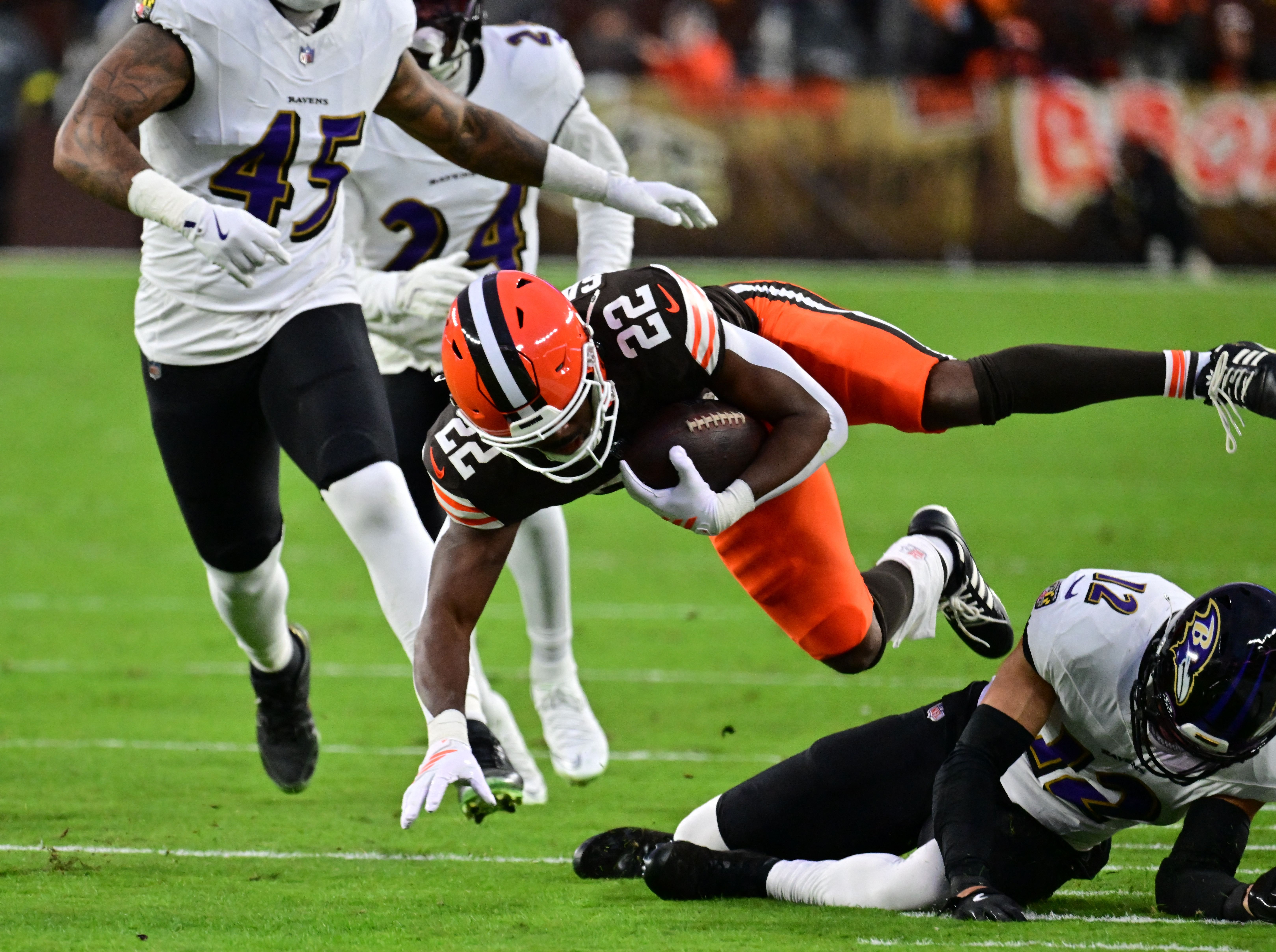 Cleveland Browns running back Dylan Sampson