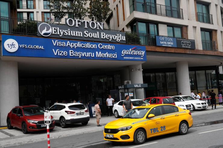 VFS Global application center in Istanbul, Turkey.