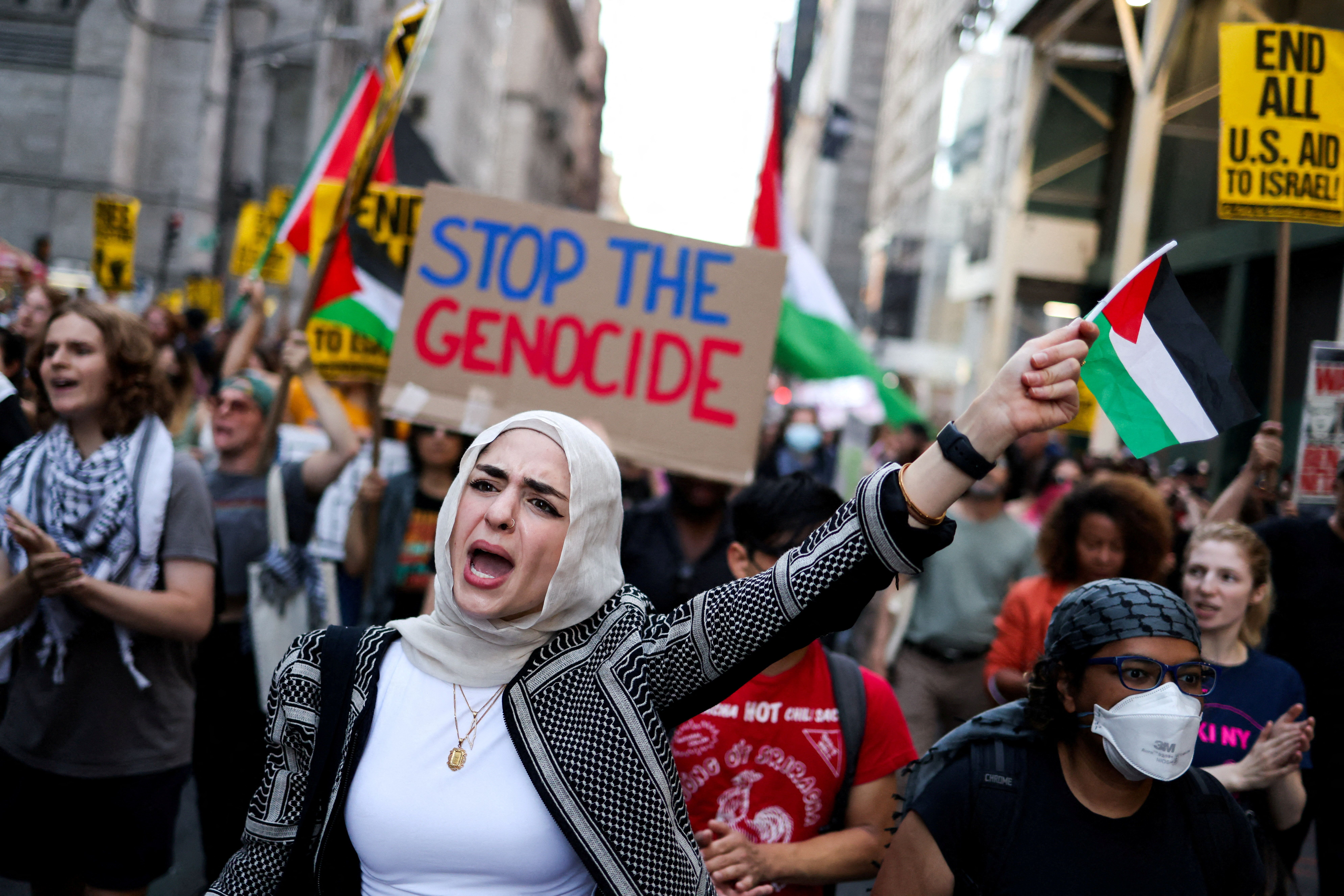 Pro-Palestinian protesters 