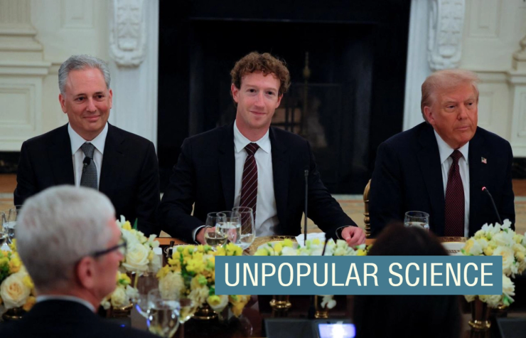 U.S. President Donald Trump, Meta CEO Mark Zuckerberg and White House AI czar David Sacks attend a private dinner for technology and business leaders in the State Dining Room at the White House in Washington, D.C., U.S., September 4
