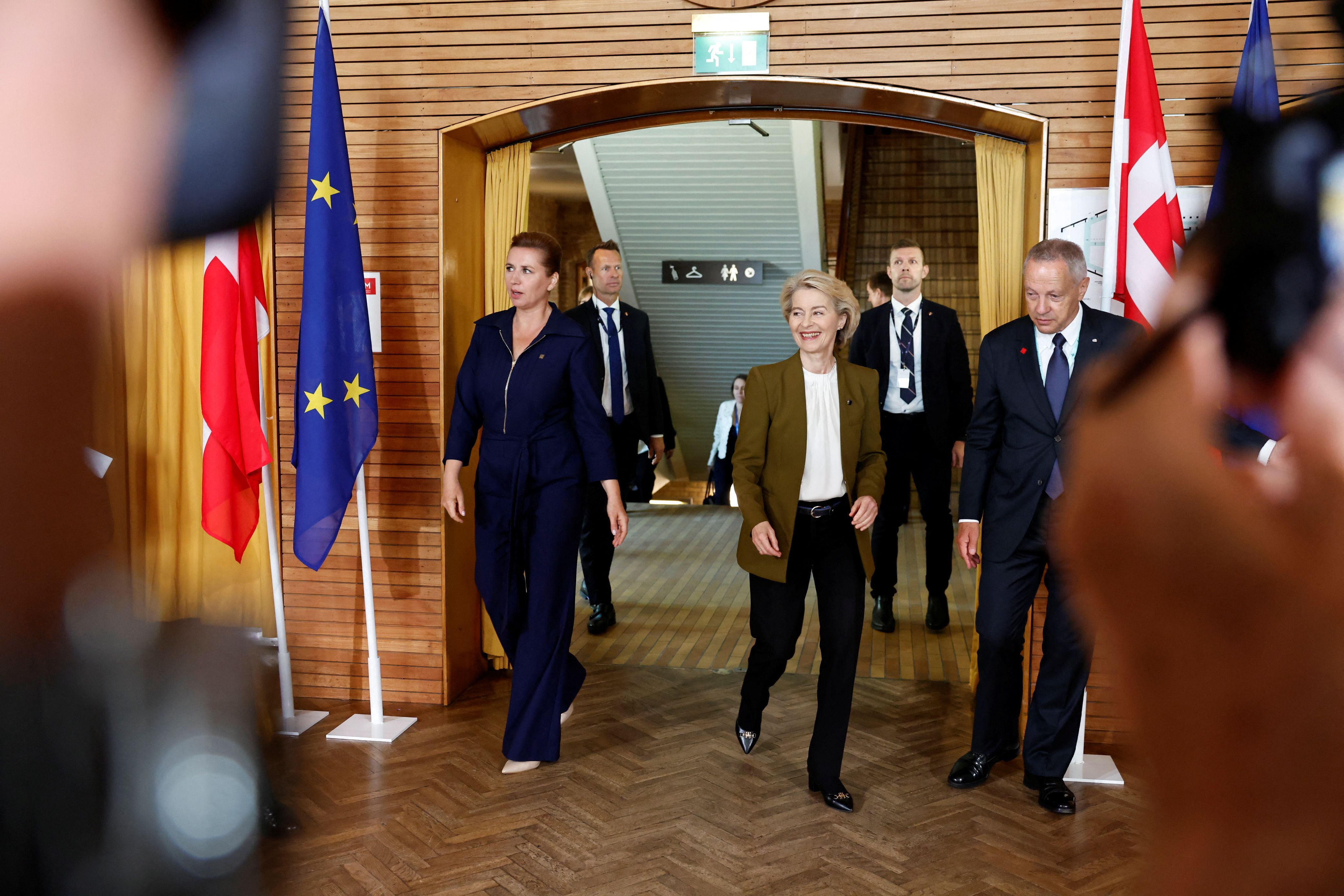 European Commission President Ursula von der Leyen in Denmark.