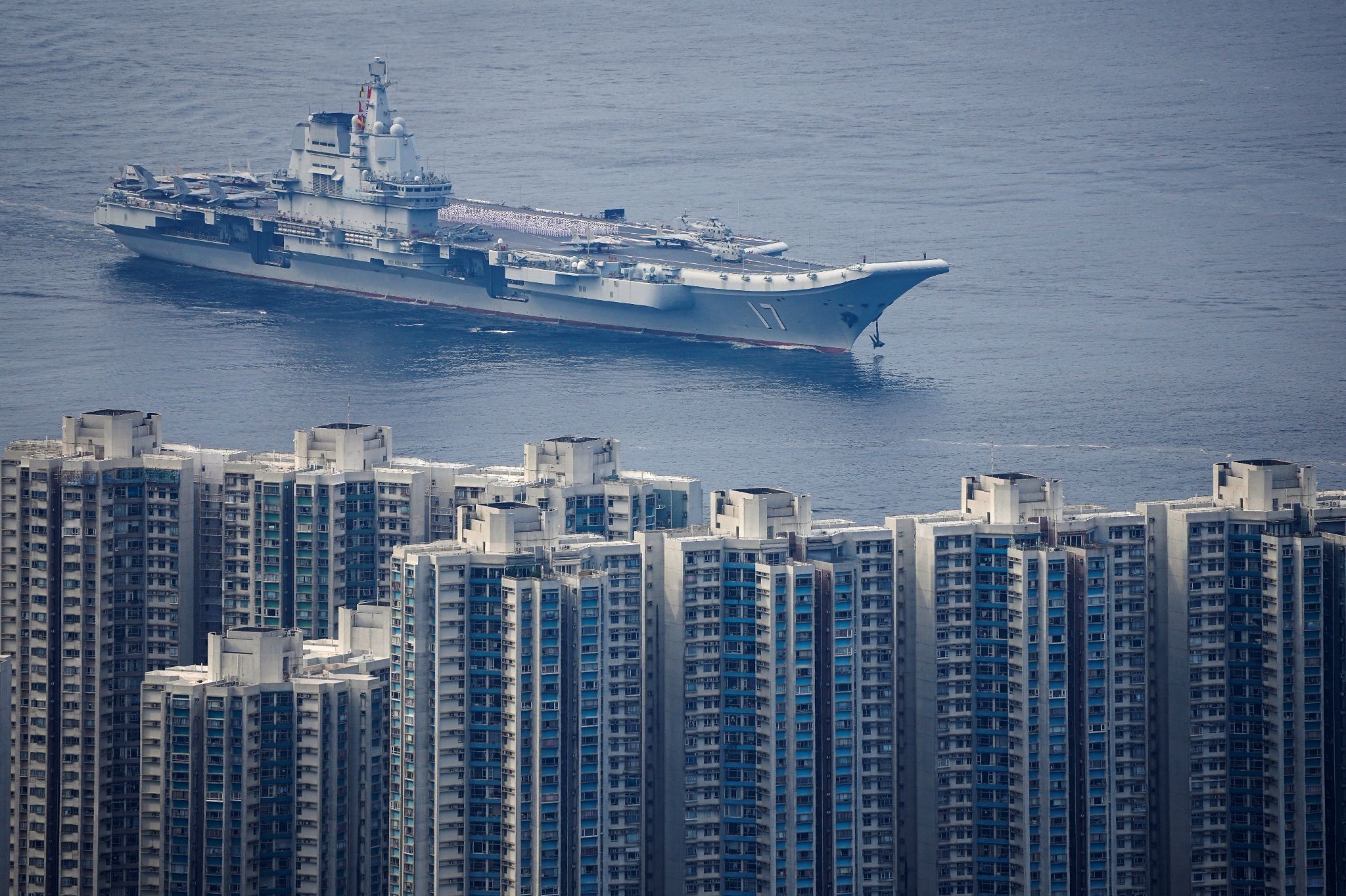 China’s first domestically built aircraft carrier sails into Hong Kong