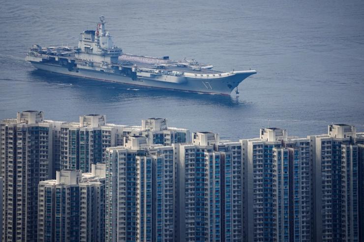 China’s first domestically built aircraft carrier sails into Hong Kong