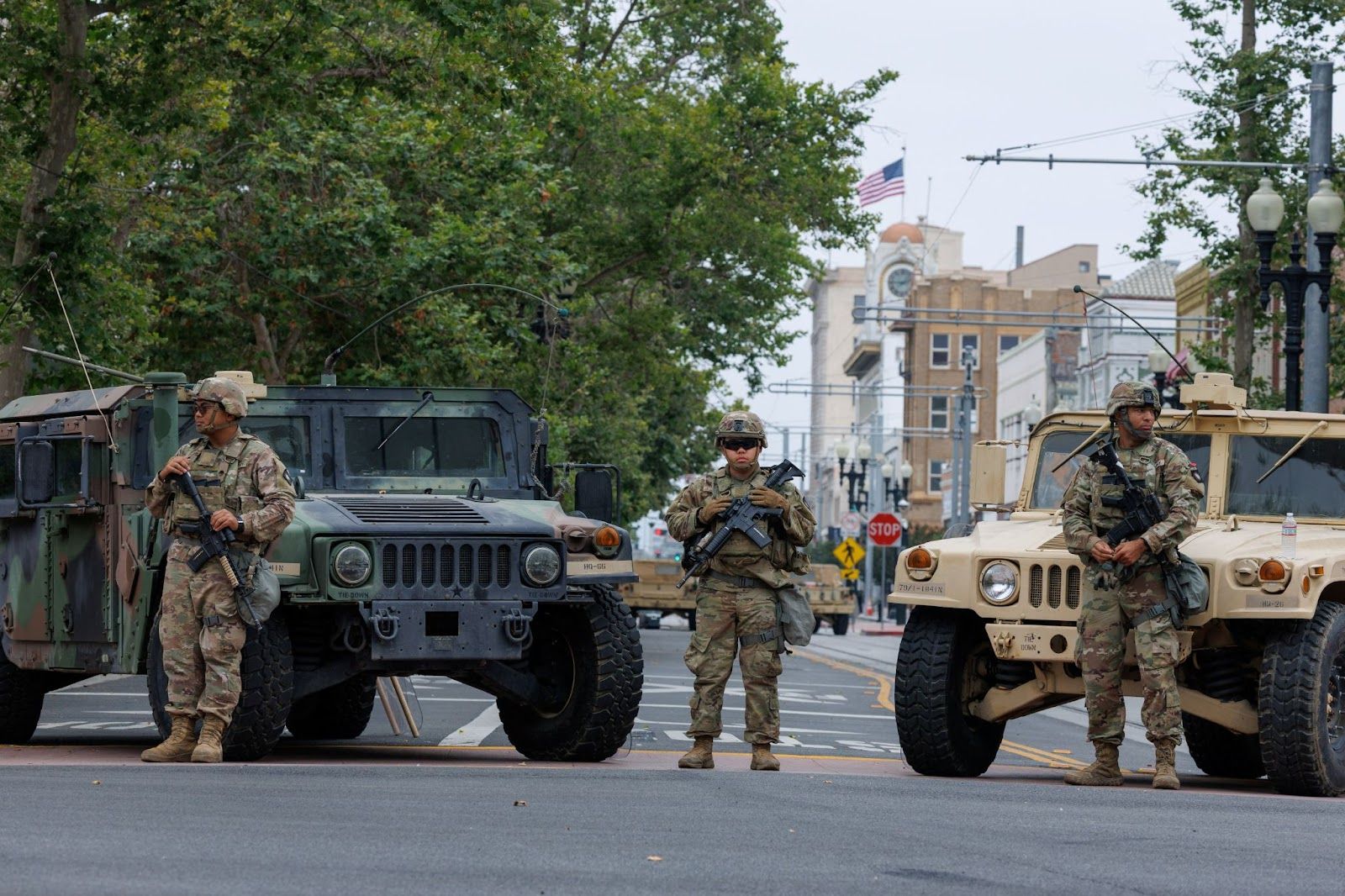 National Guard members in Los Angeles