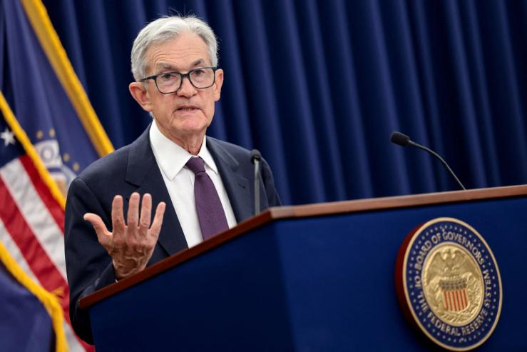 U.S. Federal Reserve Chair Jerome Powell speaks during a press conference following a two-day meeting of the Federal Open Market Committee (FOMC) on interest rate policy, in Washington, D.C., U.S., January 28