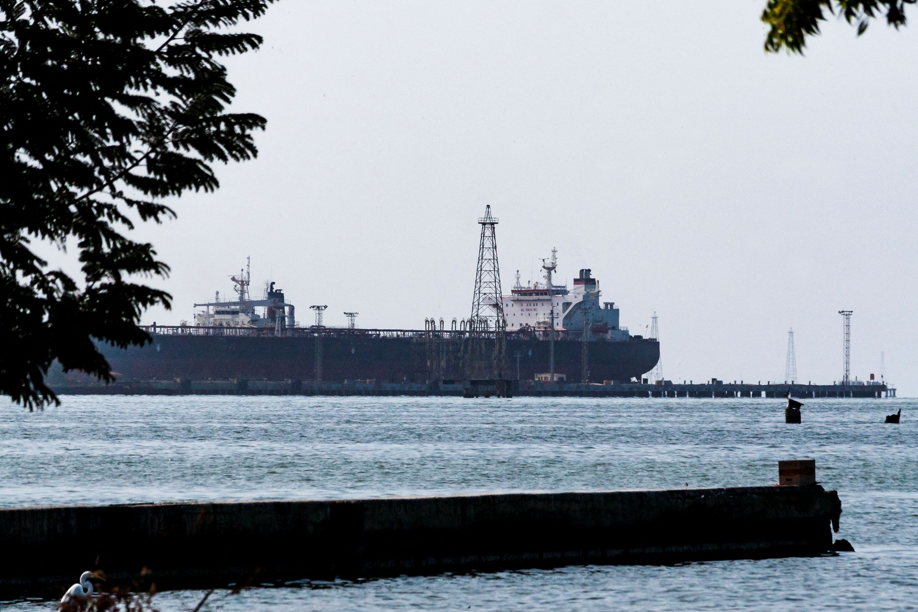 US-sanctioned oil tanker near the Venezuelan port of La Salina.