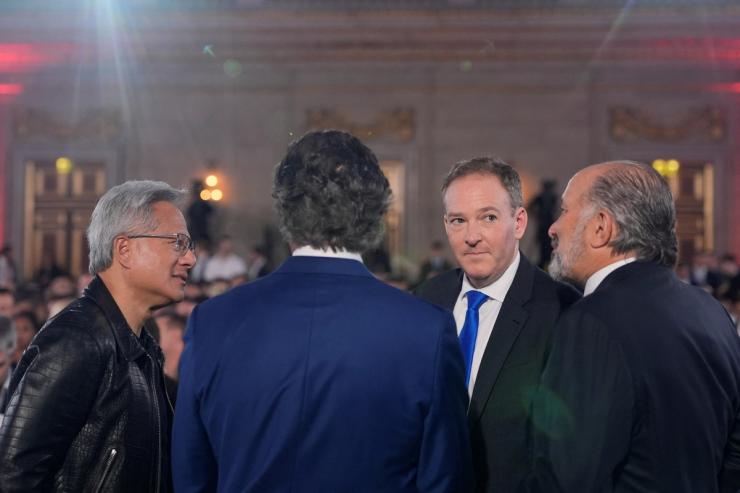 Nvidia’s CEO with Trump advisers